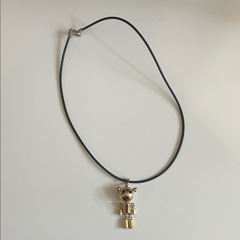 Gold Bear Pendant Necklace